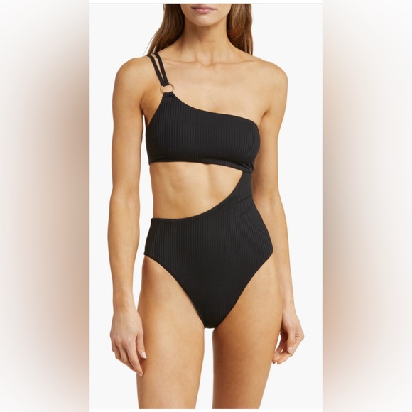 Vitamin A Other - Vitamin A Cosmo Cutout One-Shoulder Rib One-Piece Swimsuit, Large, $170